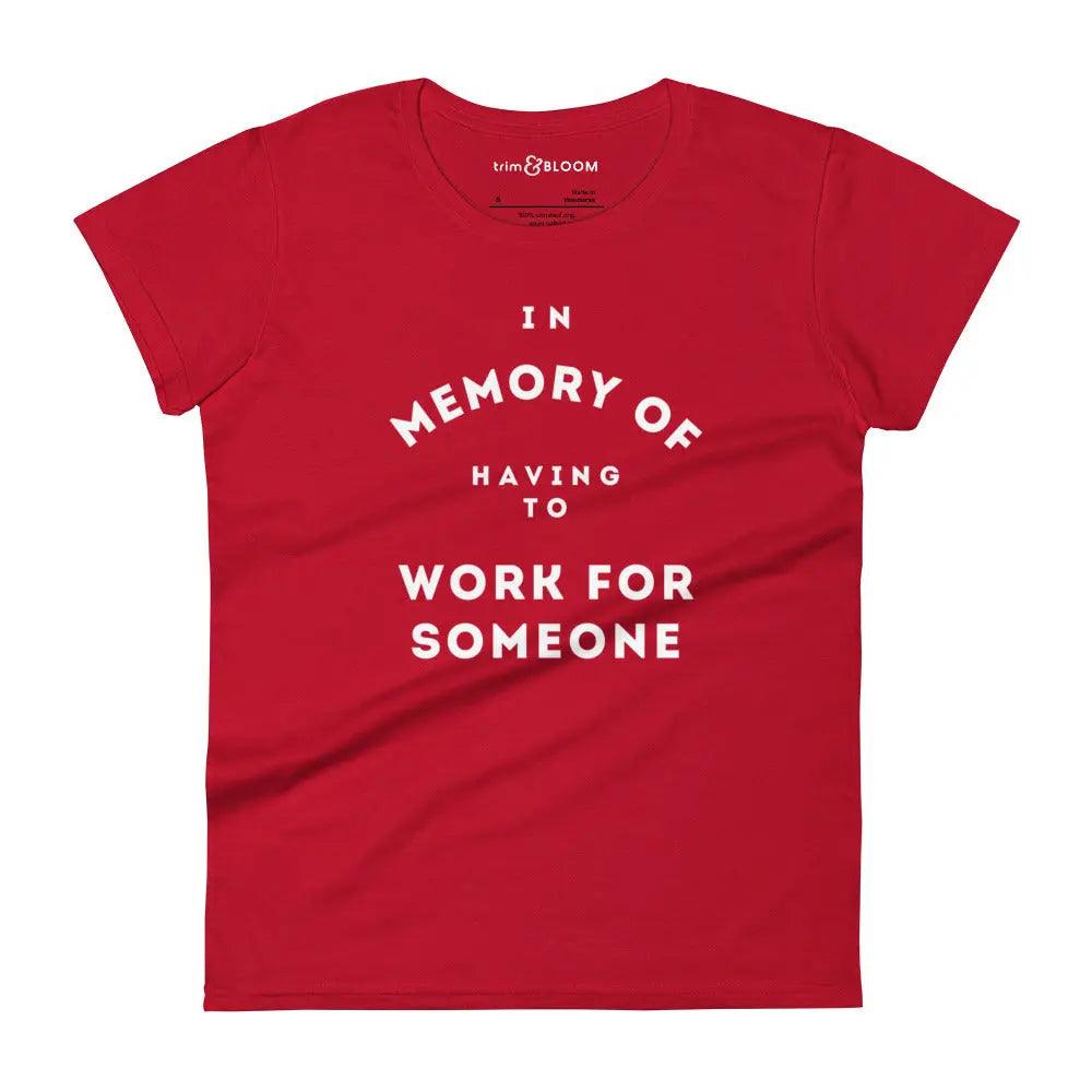 red graphic tee - Doing as Assigned